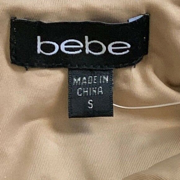 BEBE Frosty Zig-Zag Sequin Sleeveless Flare Party Dress Sz S Gold #167D - Picture 10 of 14